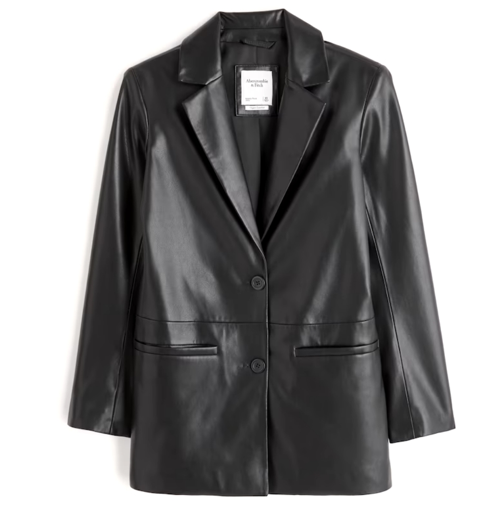 ABERCROMBIE & FITCH: Vegan Leather Blazer